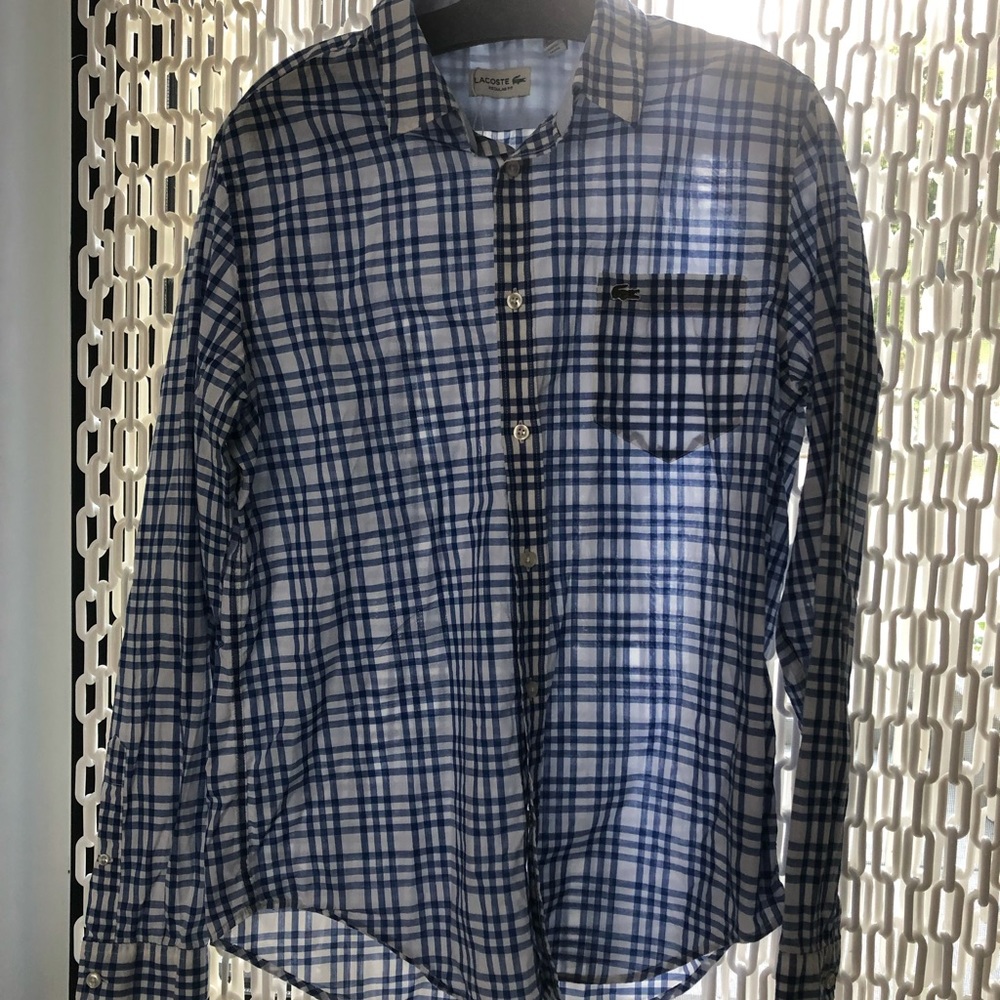 Lacoste Plaid Poplin Shirt